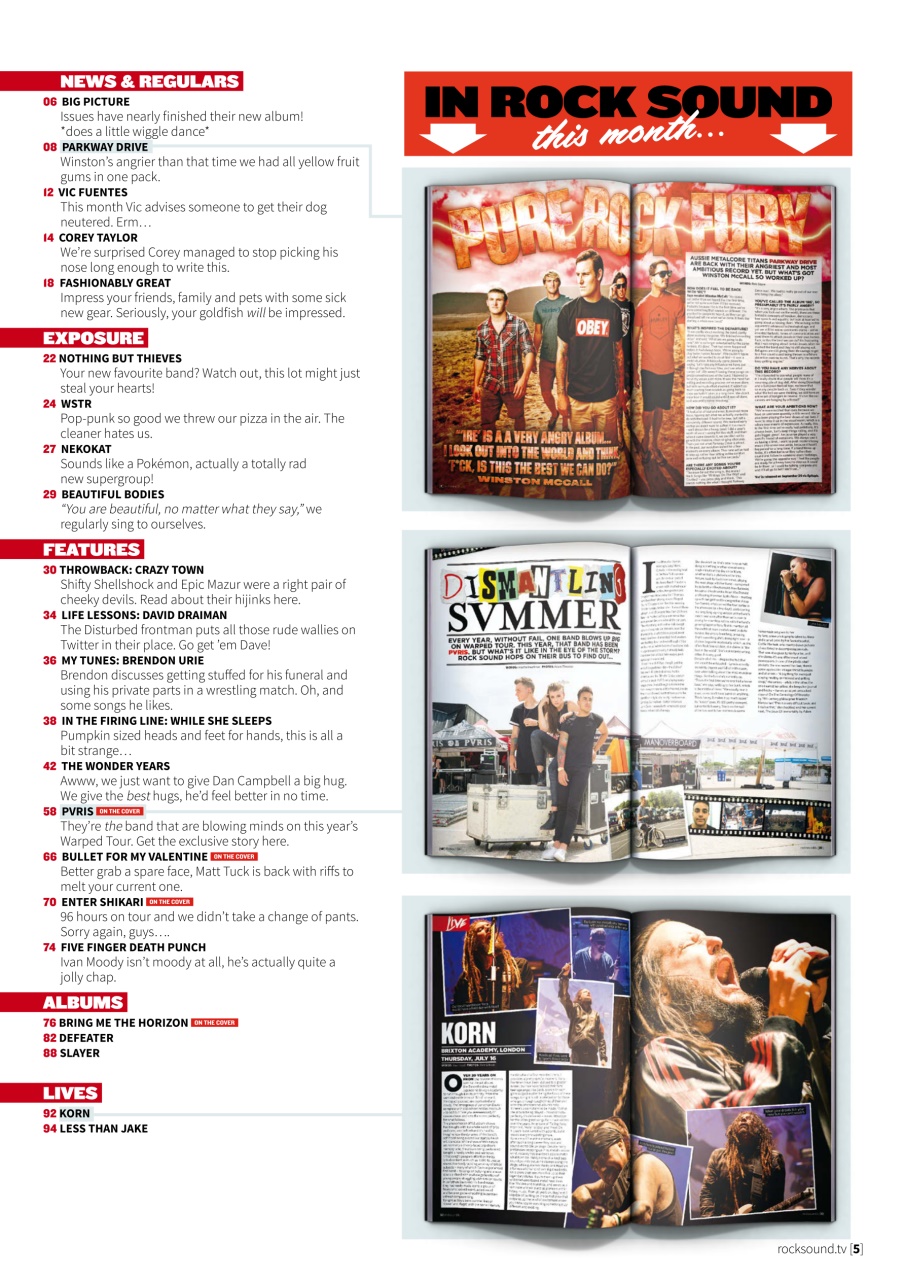 Rock Sound Magazine Preview Pages