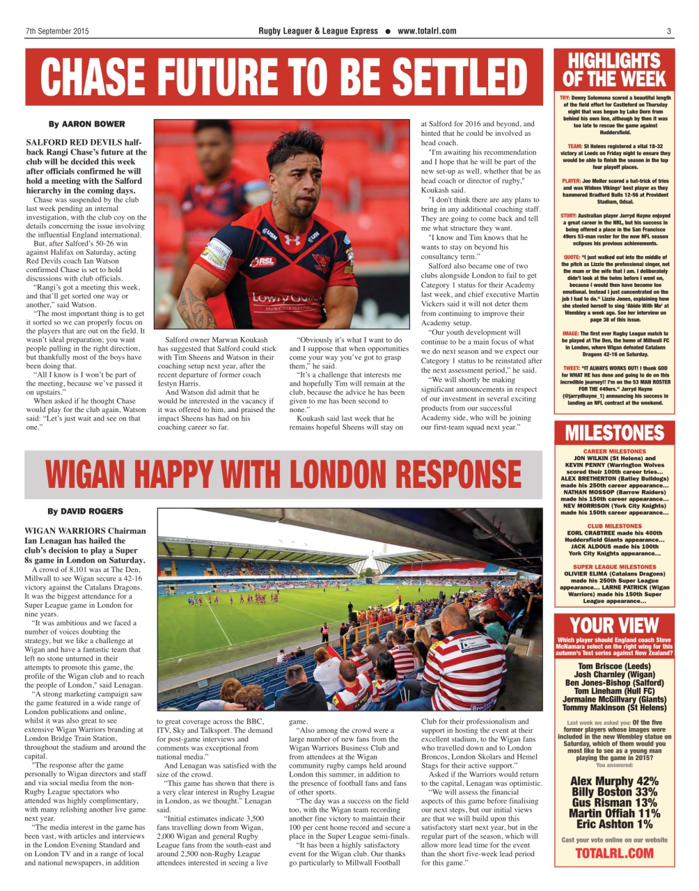 League Express Preview Pages