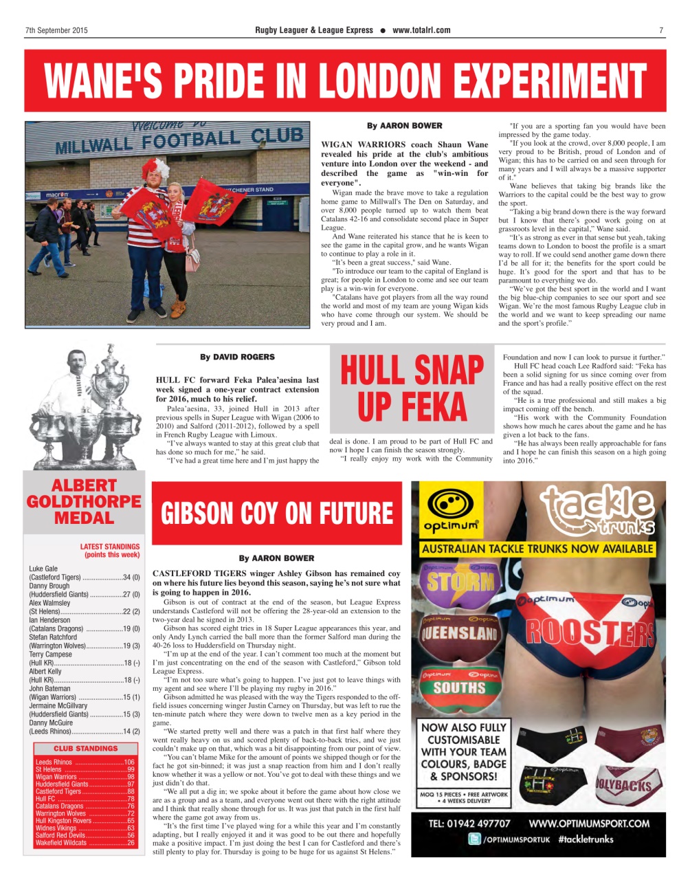 League Express Preview Pages