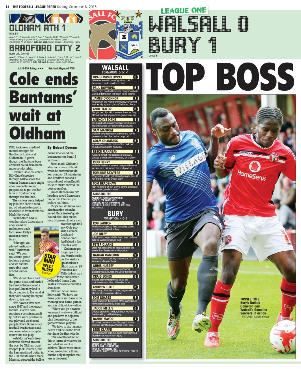 The Football League Paper Preview Pages