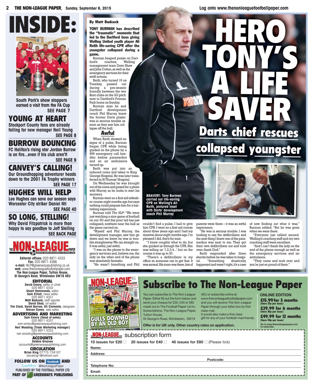 The Non-League Football Paper Preview Pages