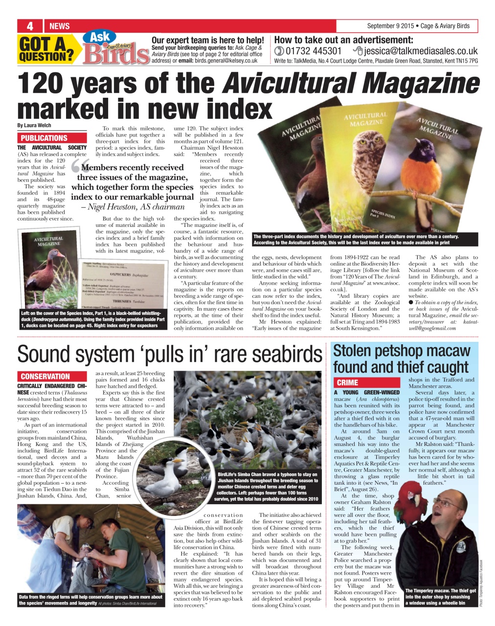 Cage & Aviary Birds Preview Pages