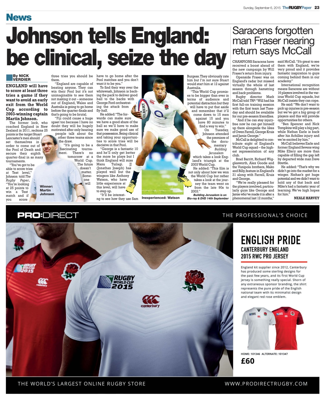The Rugby Paper Preview Pages