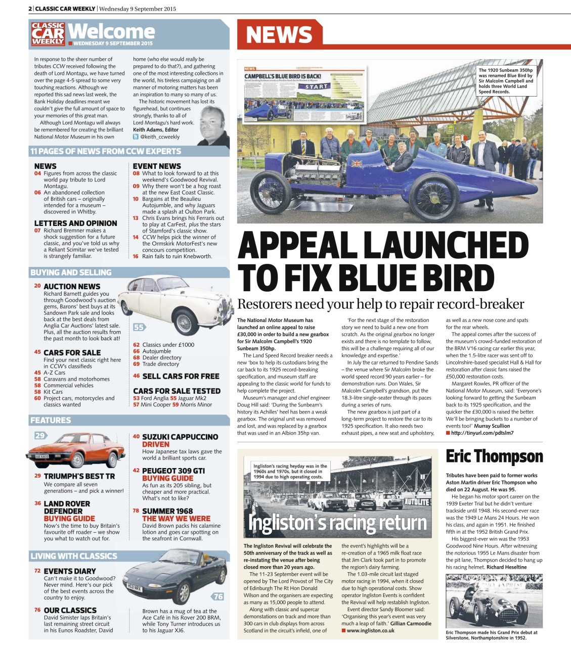 Classic Car Weekly Preview Pages