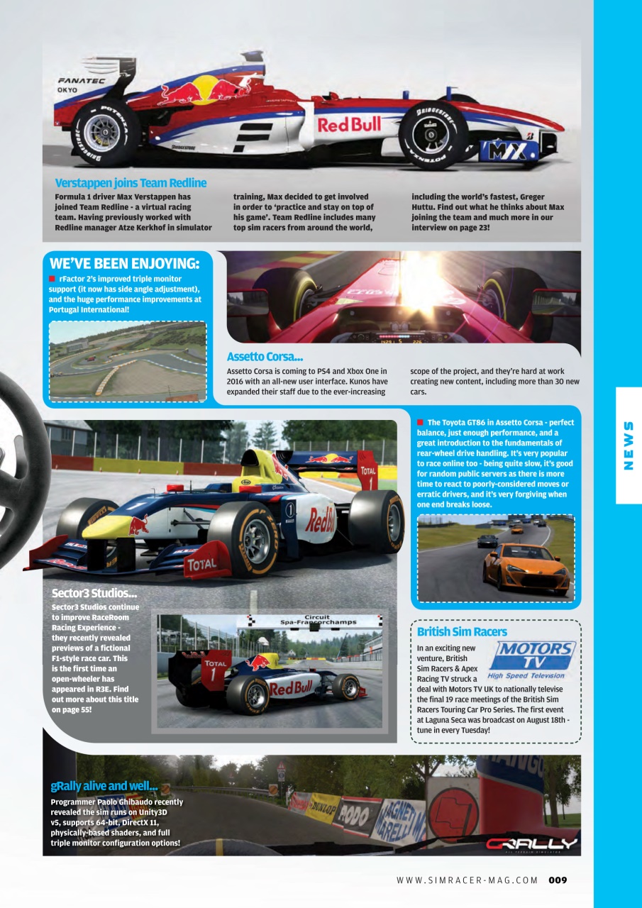 Sim Racer Preview Pages