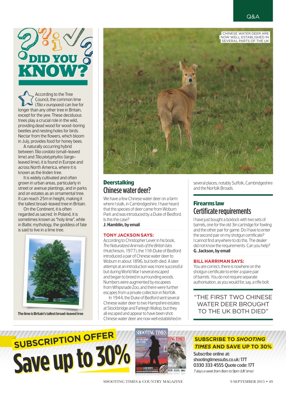 Shooting Times & Country Preview Pages