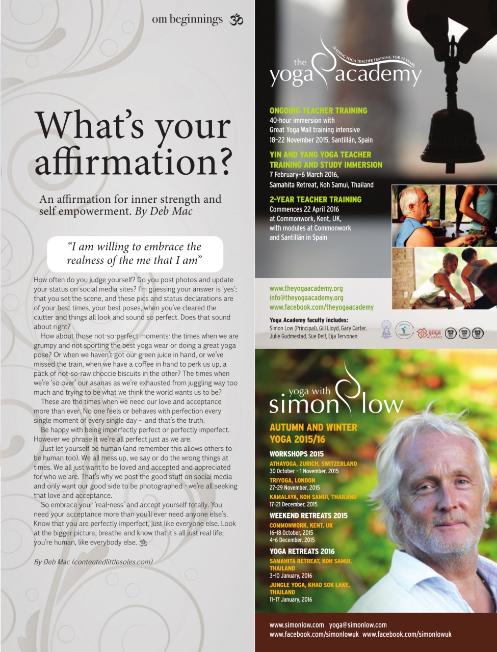 OM Yoga Magazine Preview Pages