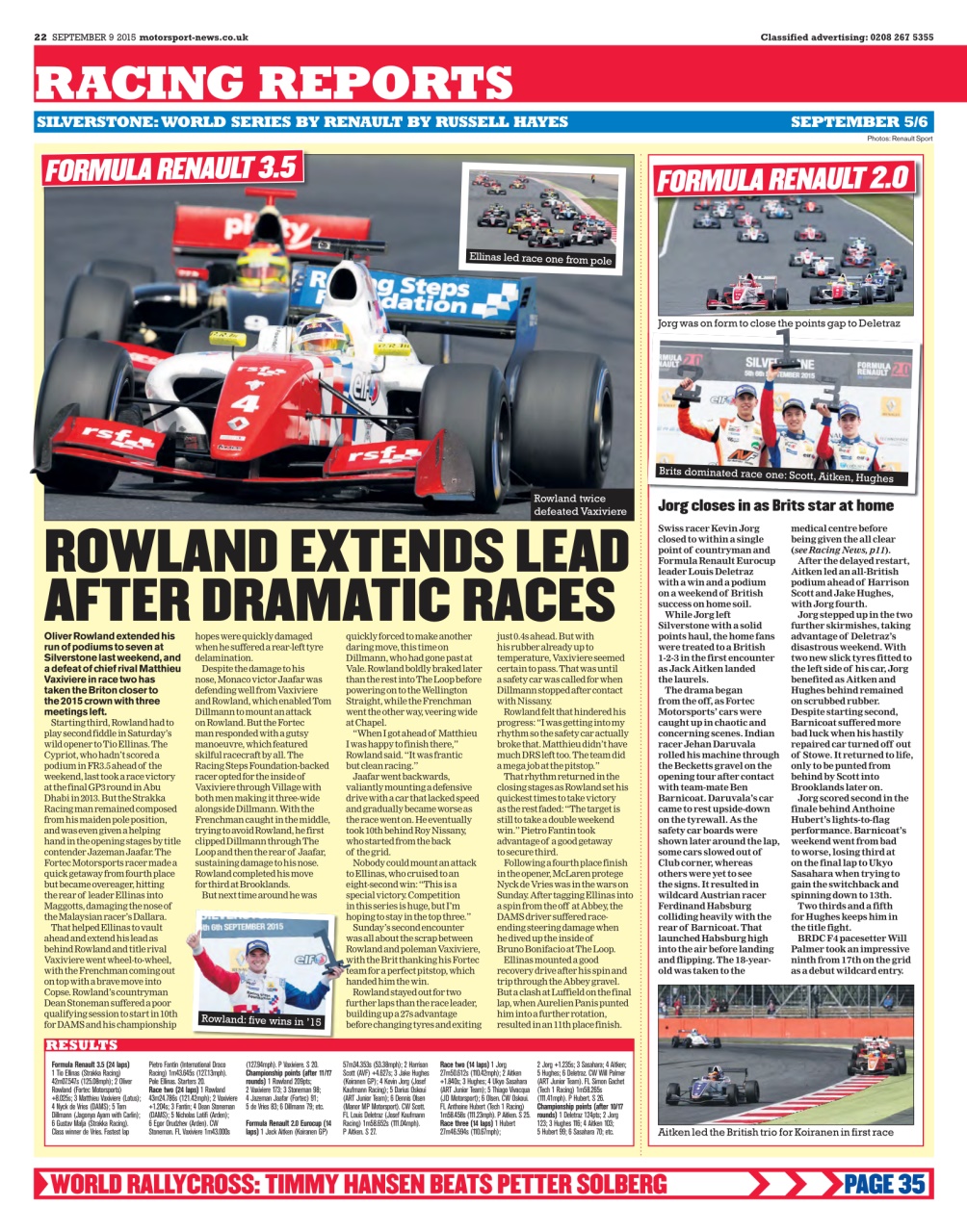 Motorsport News Preview Pages