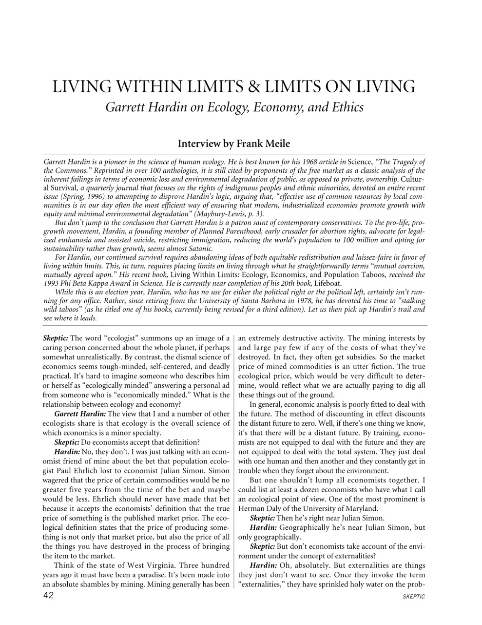 Skeptic Preview Pages