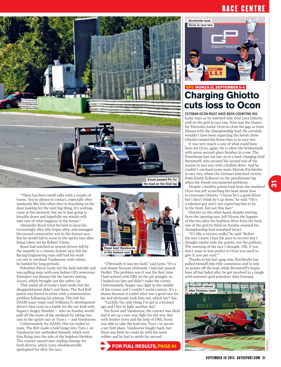 Autosport Preview Pages