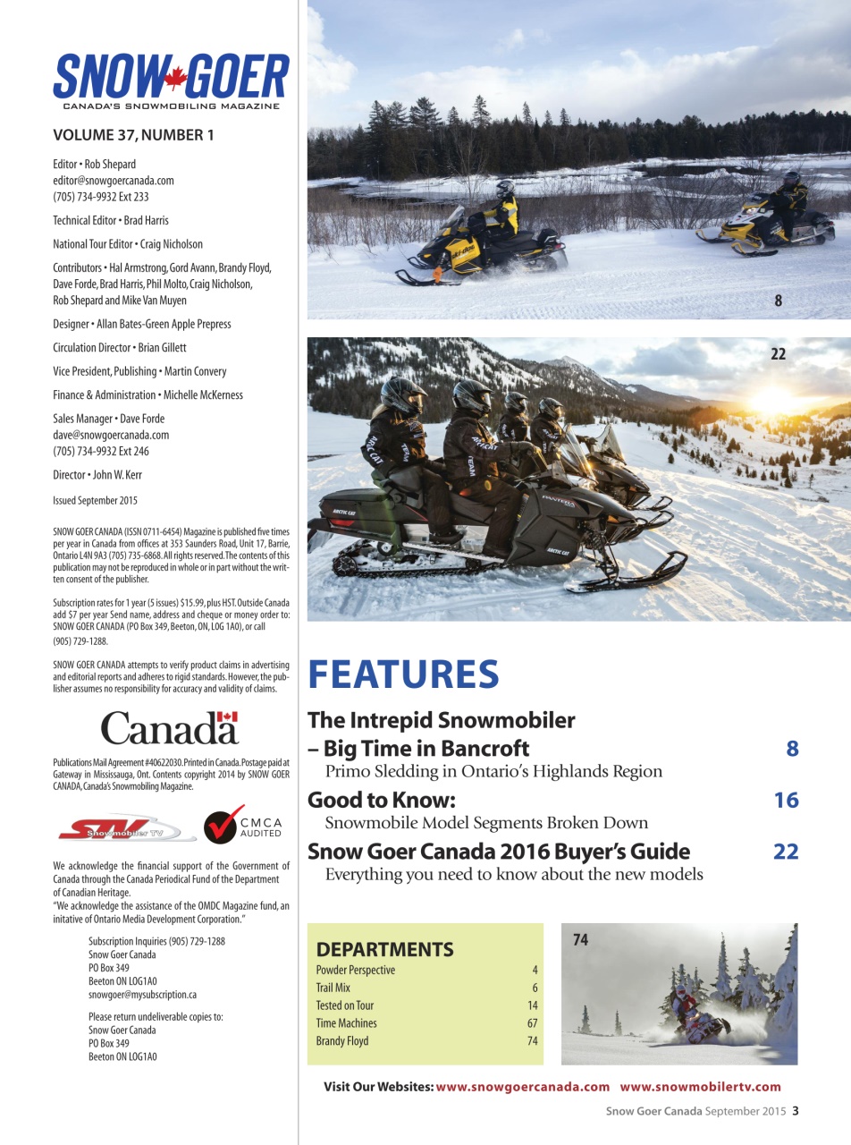 Snow Goer Canada Preview Pages