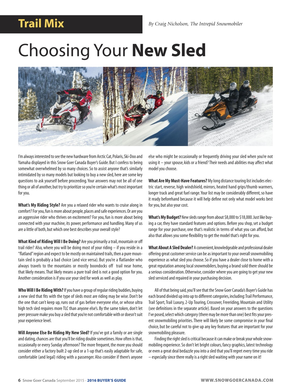 Snow Goer Canada Preview Pages