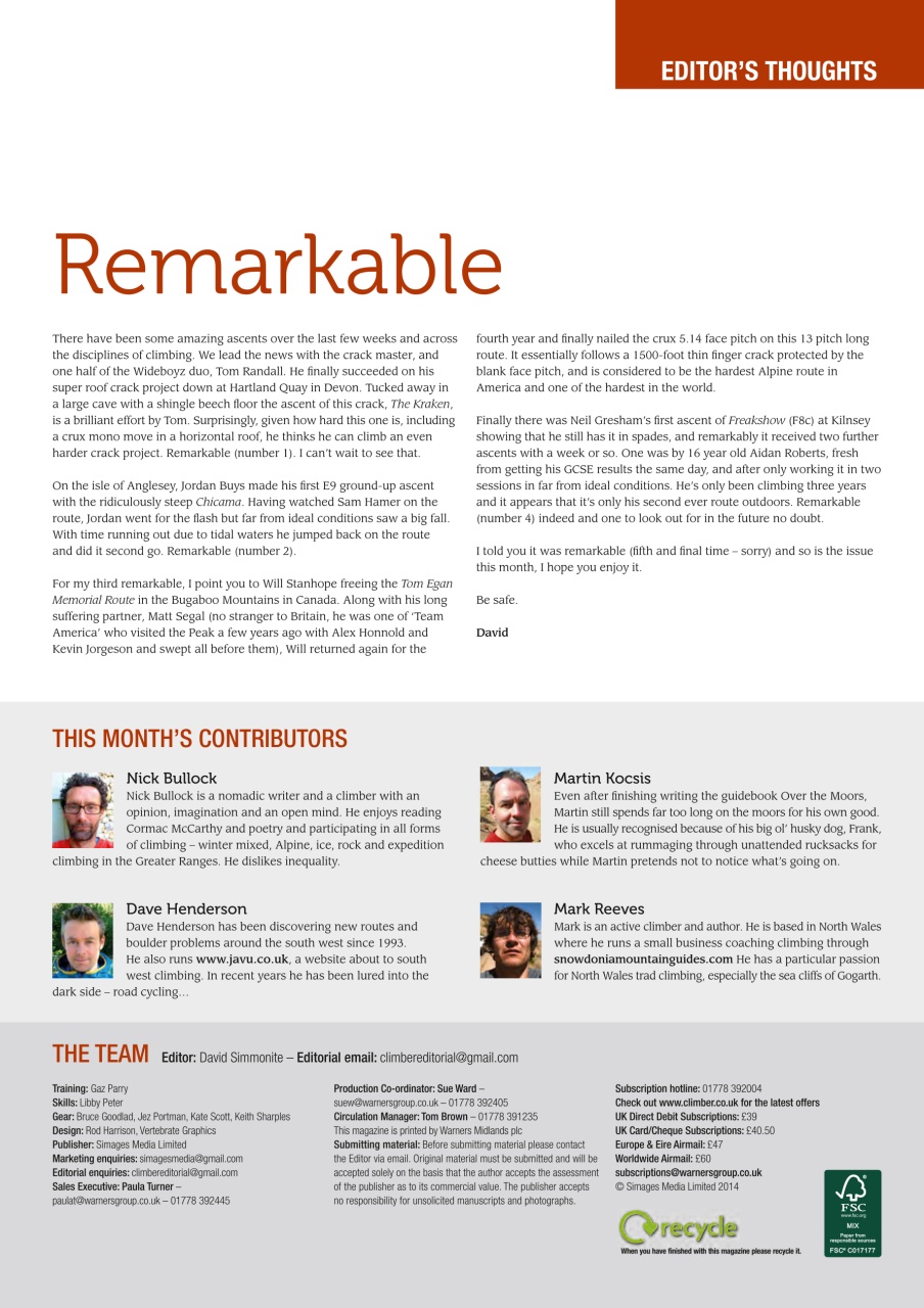 Climber Preview Pages