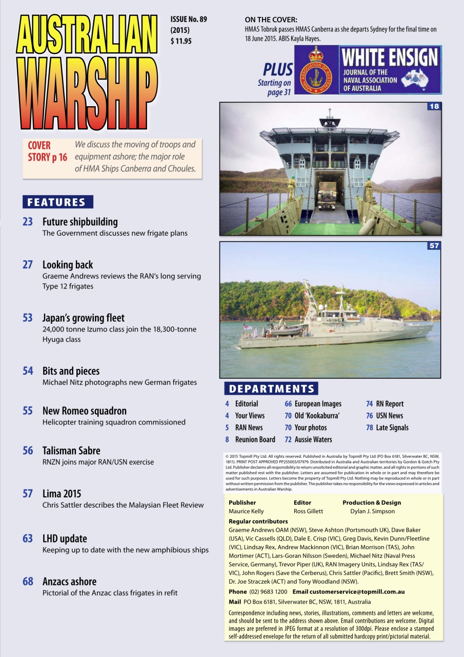 Australian Warship Preview Pages