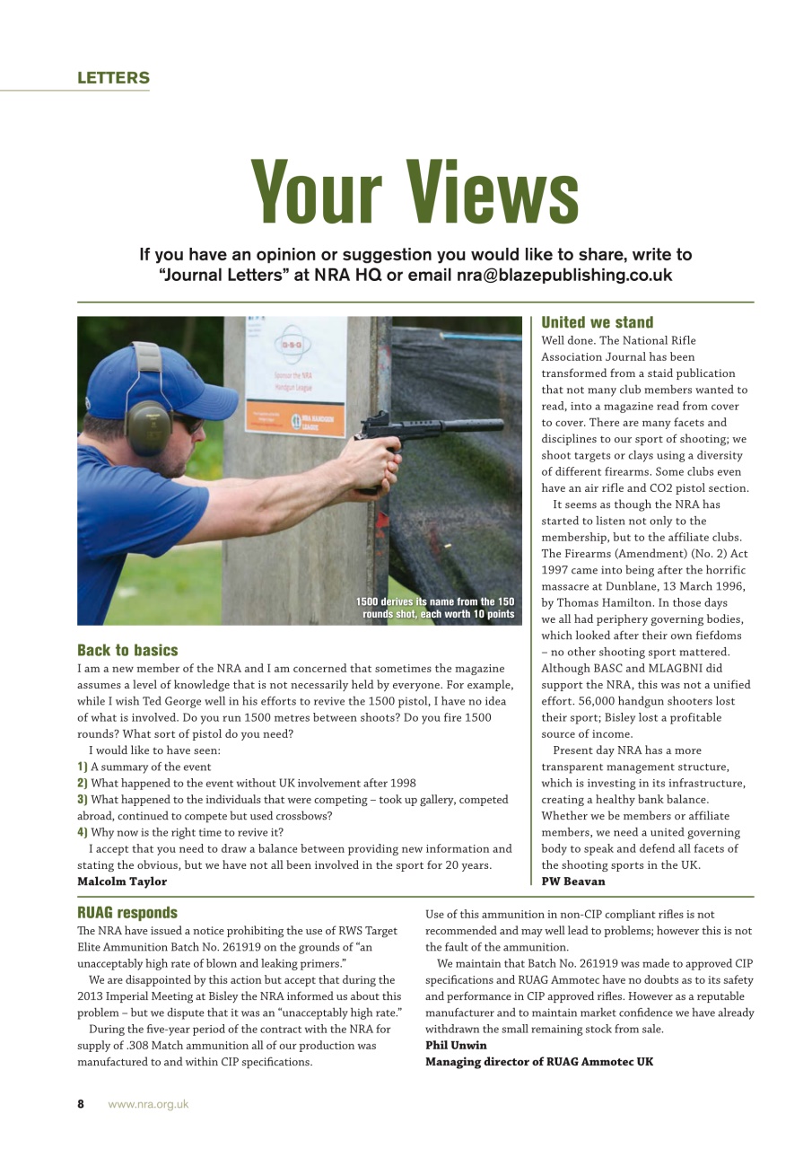 National Rifle Association Journal Preview Pages