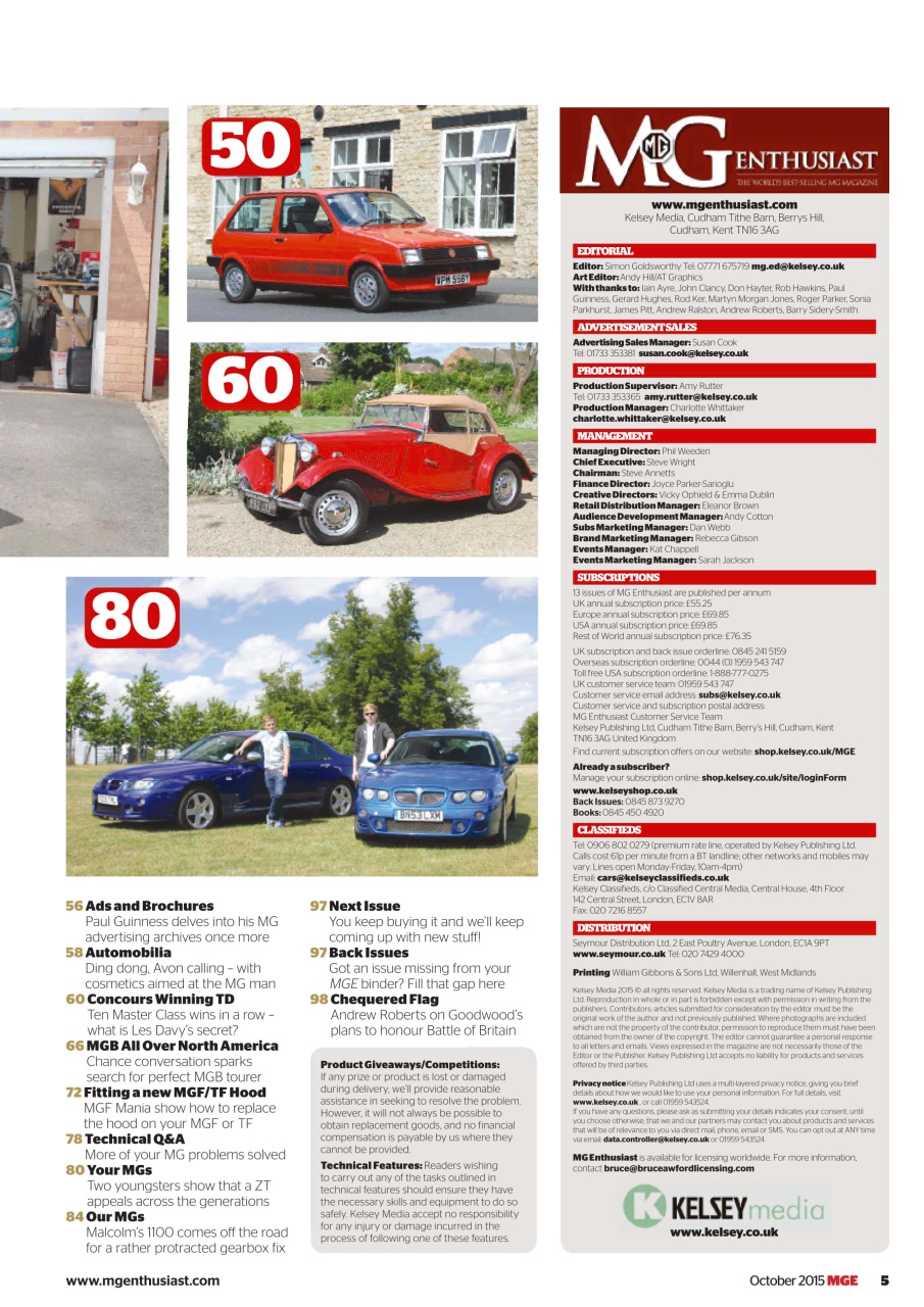 MG Enthusiast Preview Pages