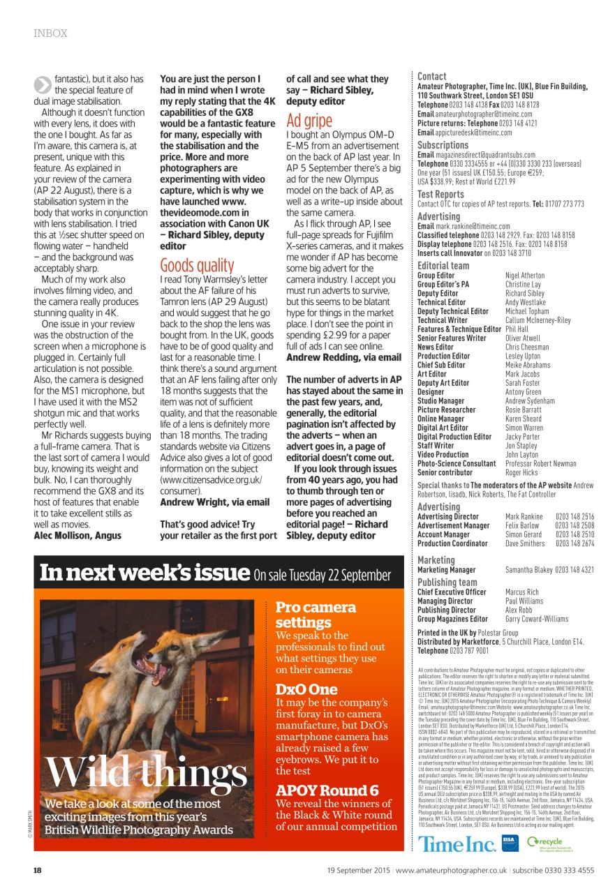 Amateur Photographer Preview Pages