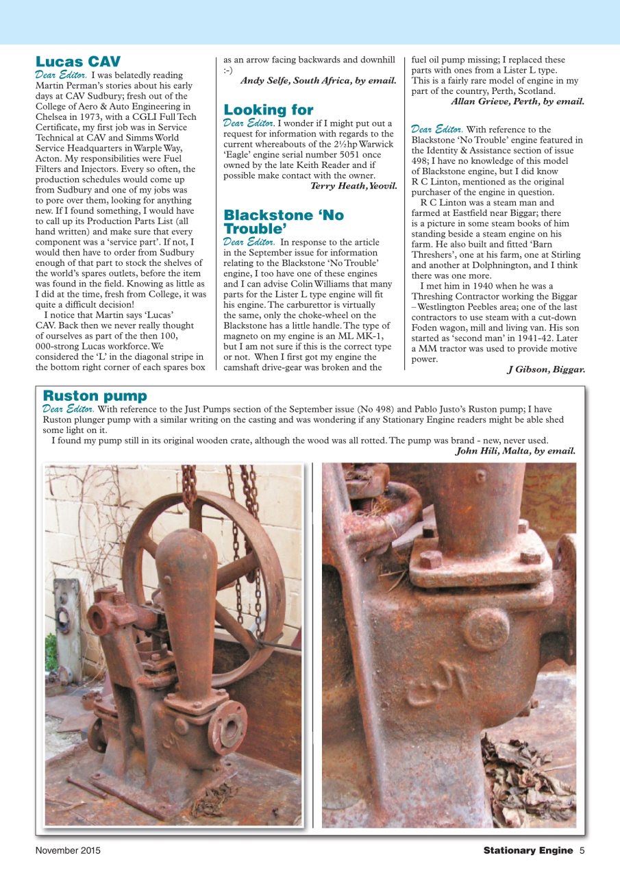 Stationary Engine Preview Pages