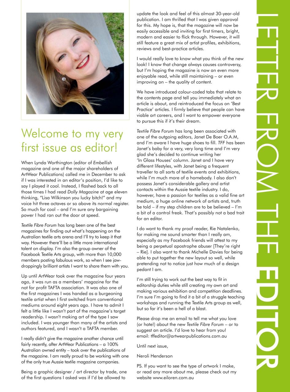 Textile Fibre Forum Preview Pages