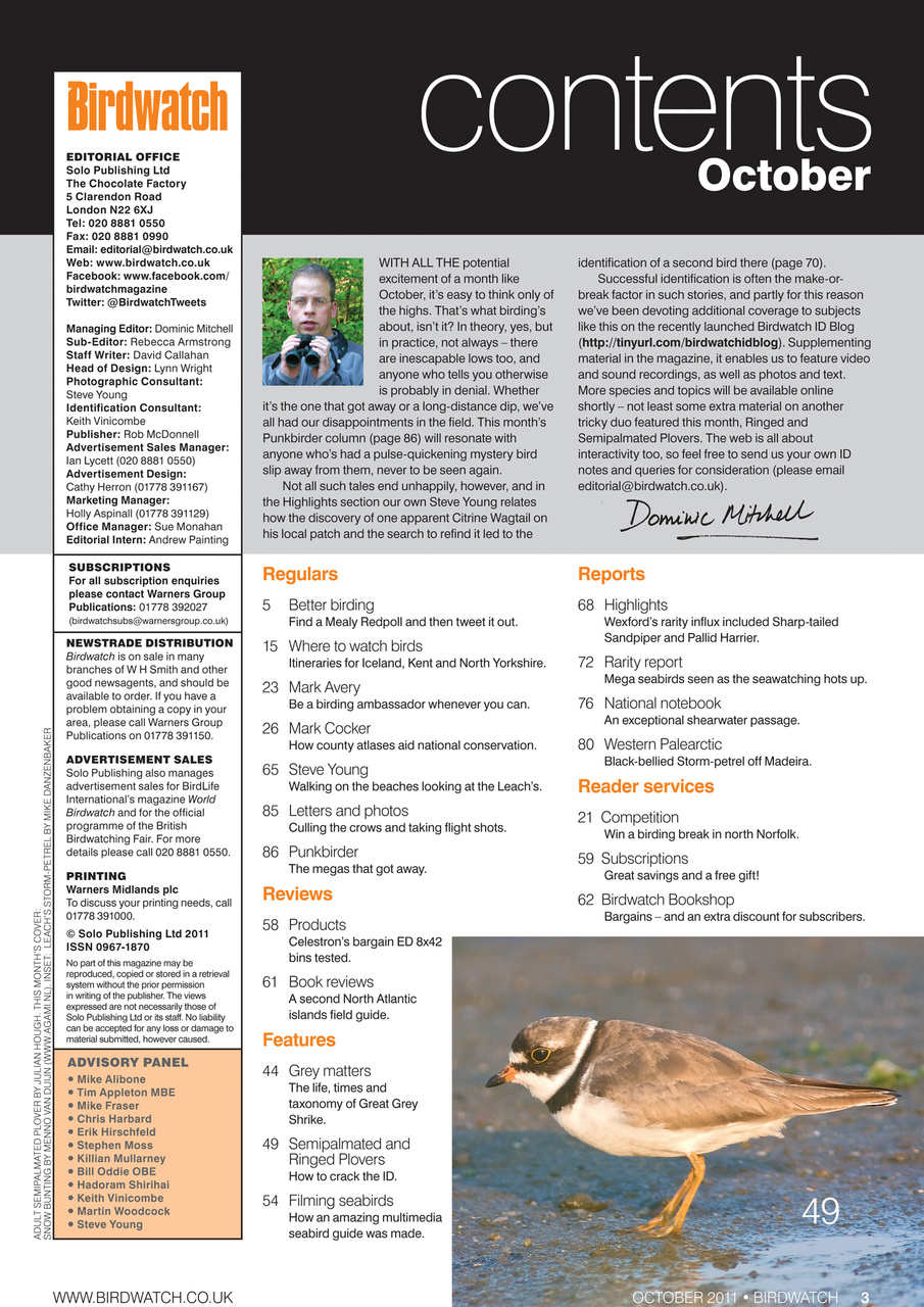 Birdwatch Magazine Preview Pages