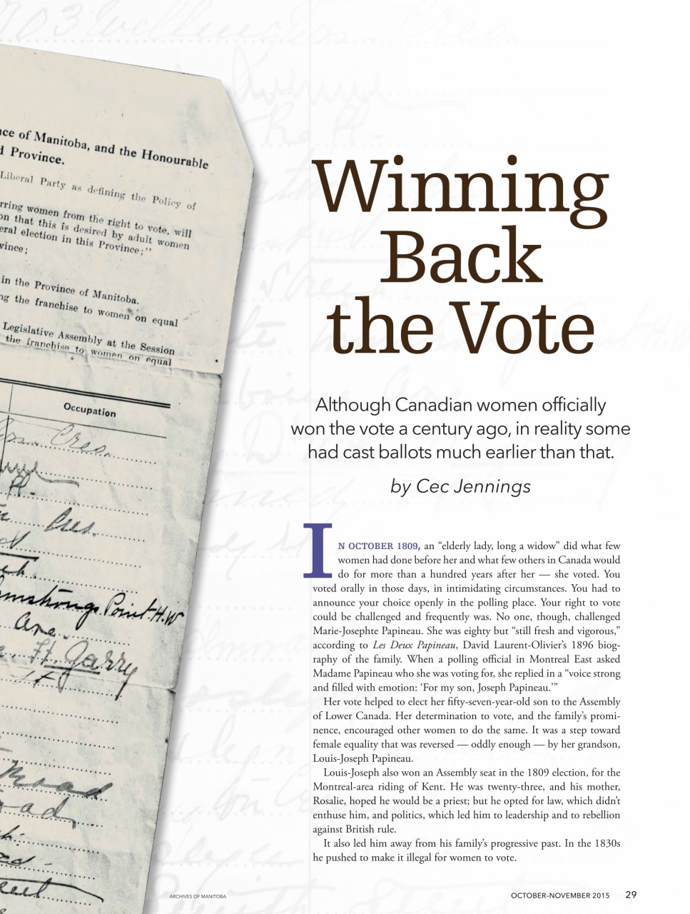 Canada's History Preview Pages