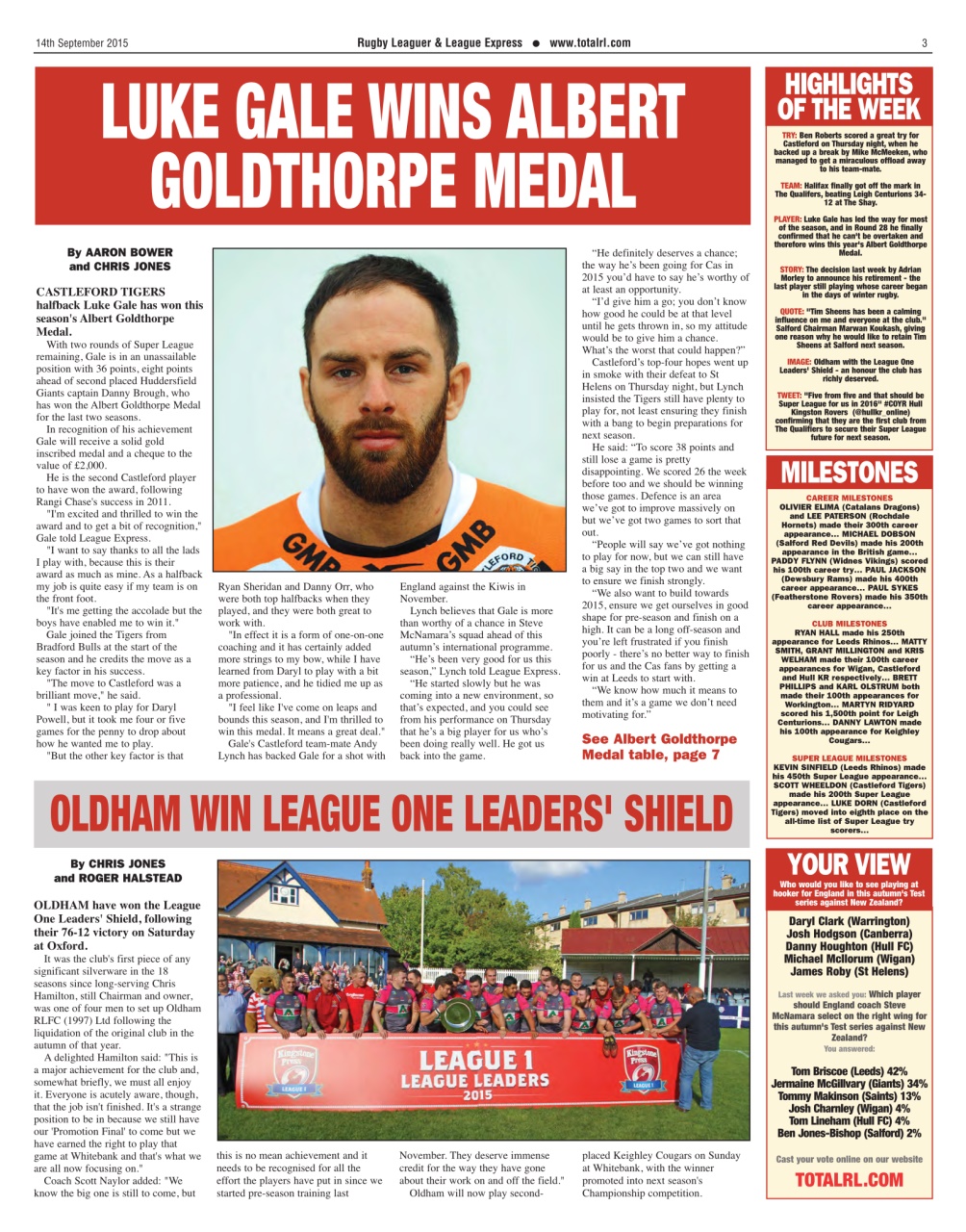 League Express Preview Pages