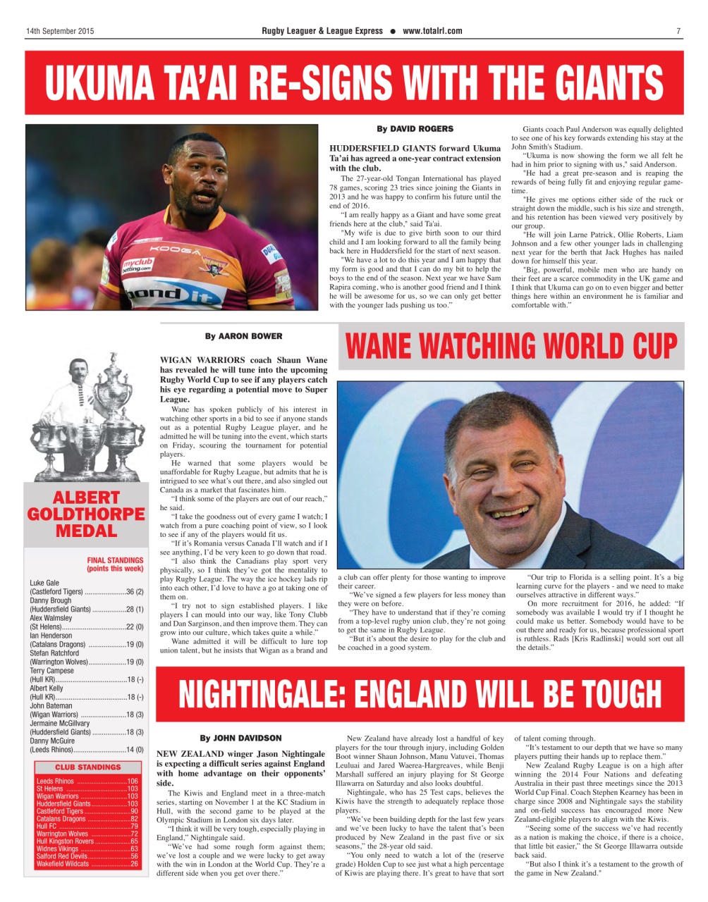 League Express Preview Pages