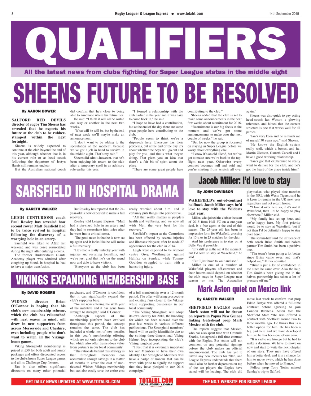 League Express Preview Pages