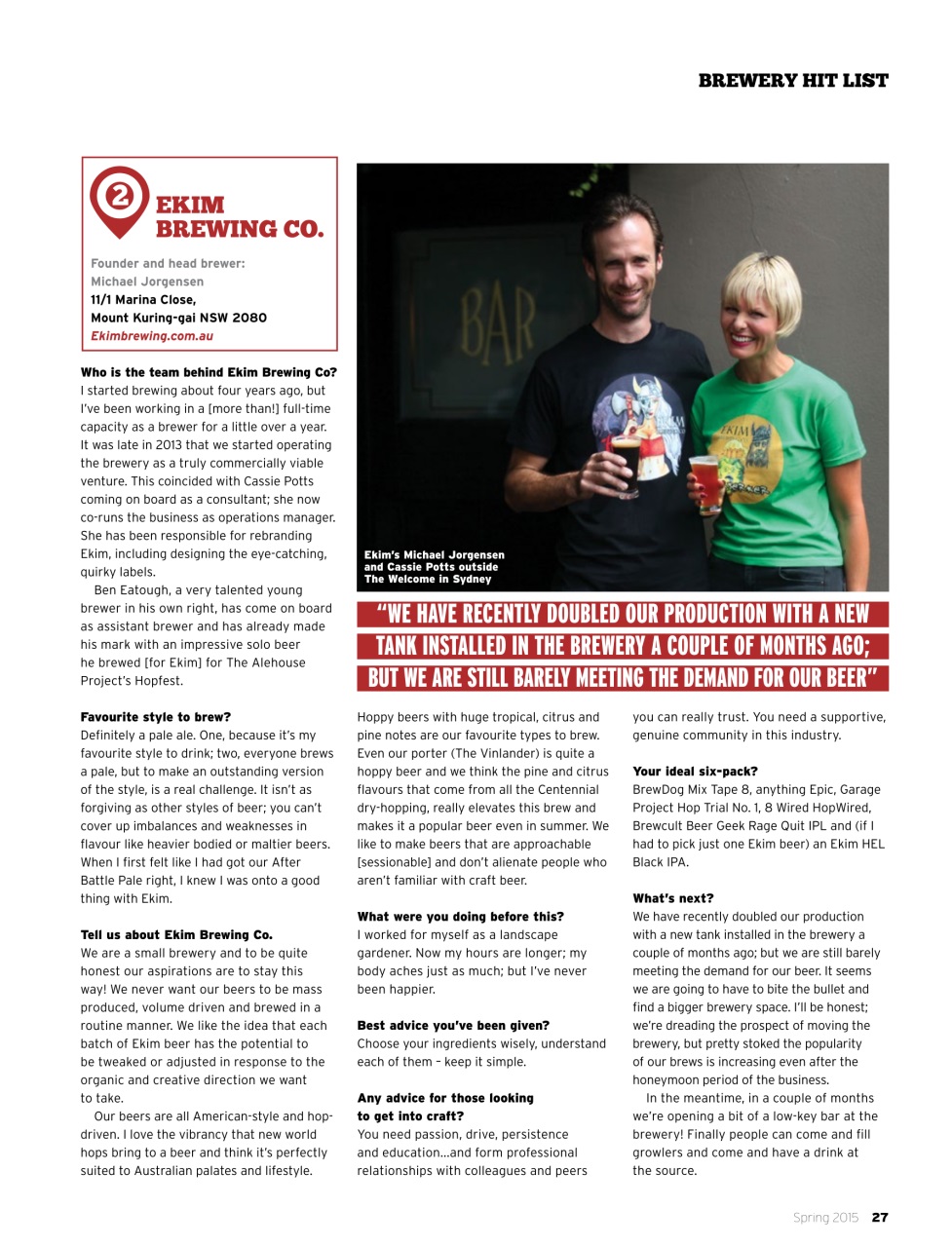 Beer and Brewer Preview Pages