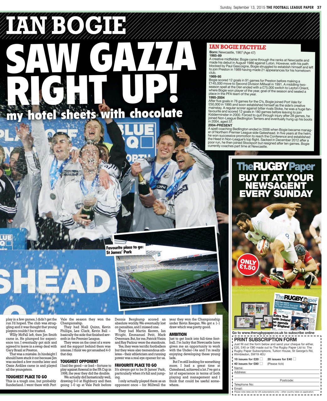 The Football League Paper Preview Pages