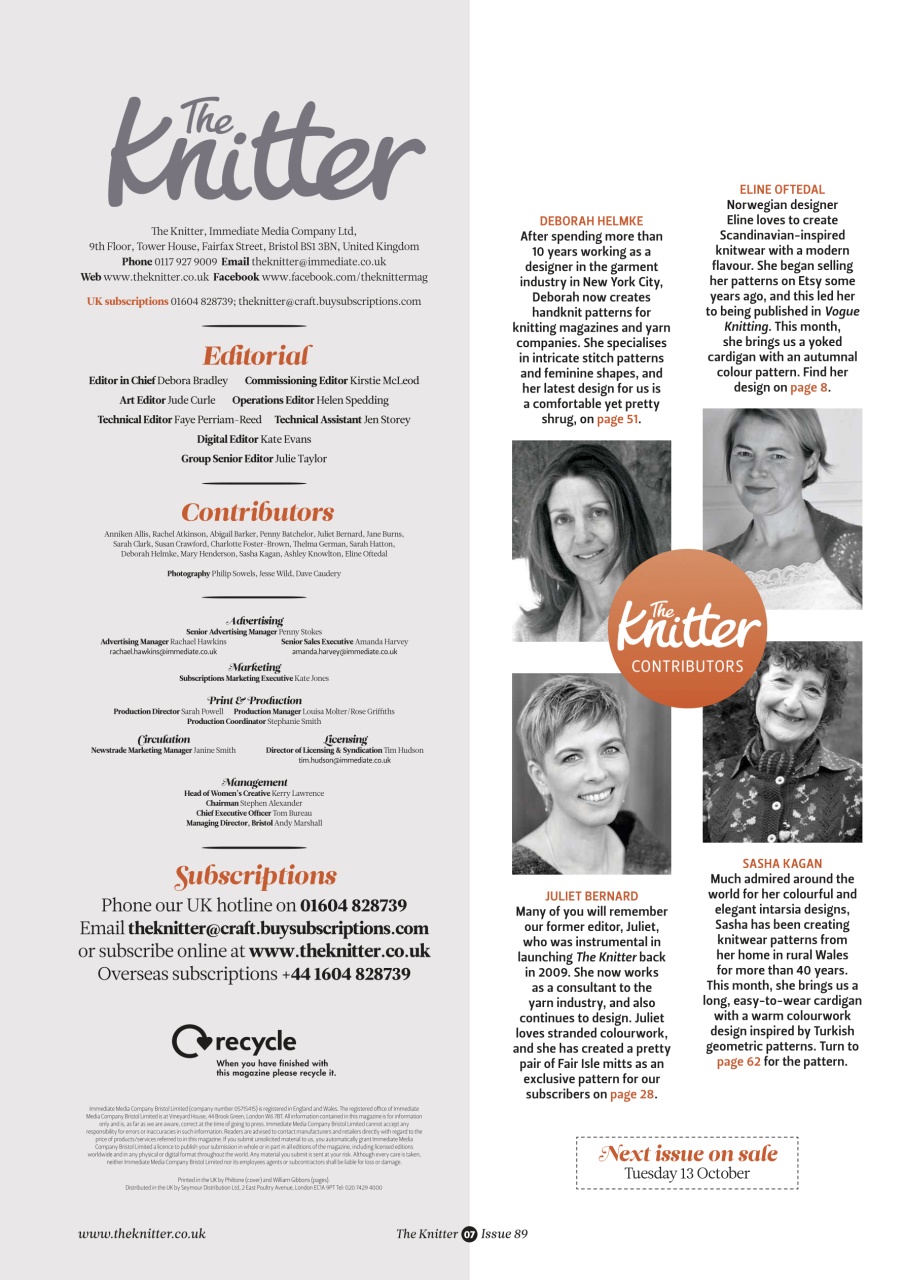 The Knitter Preview Pages