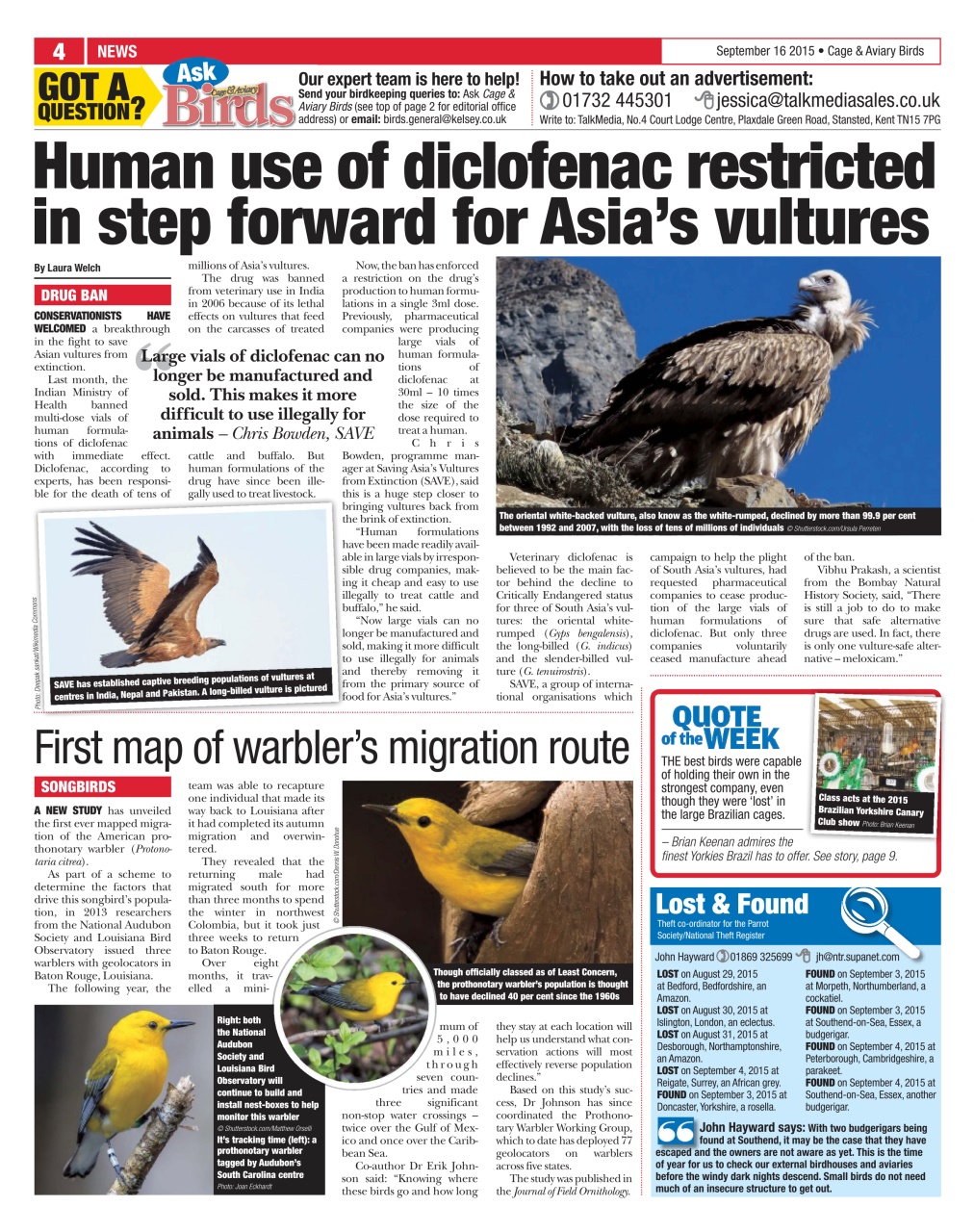 Cage & Aviary Birds Preview Pages