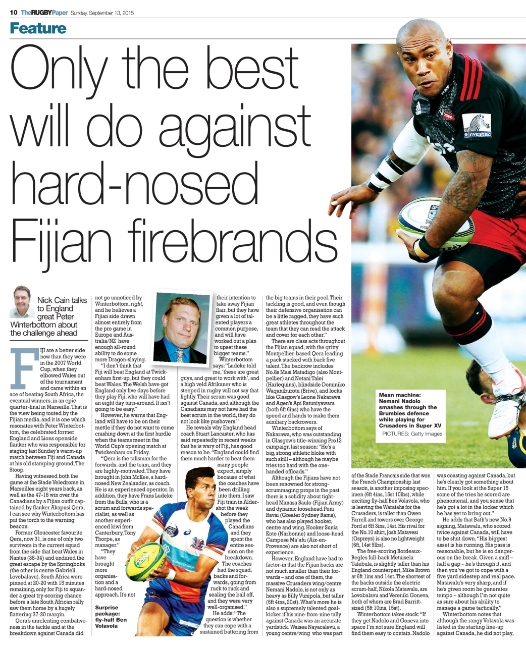 The Rugby Paper Preview Pages