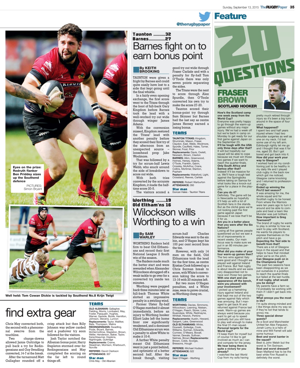The Rugby Paper Preview Pages