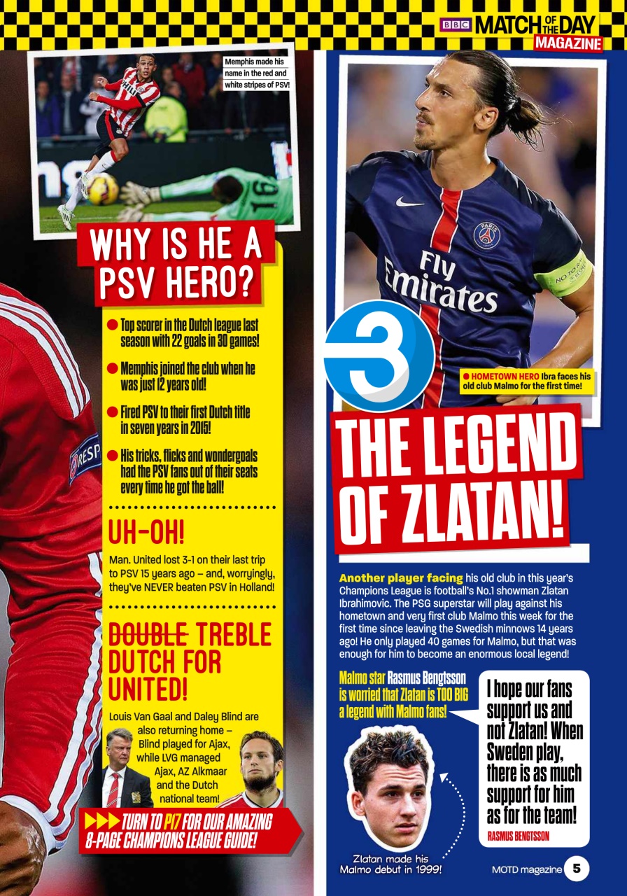 Match of the Day Preview Pages