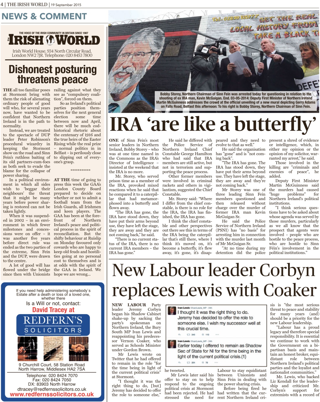 Irish World Preview Pages