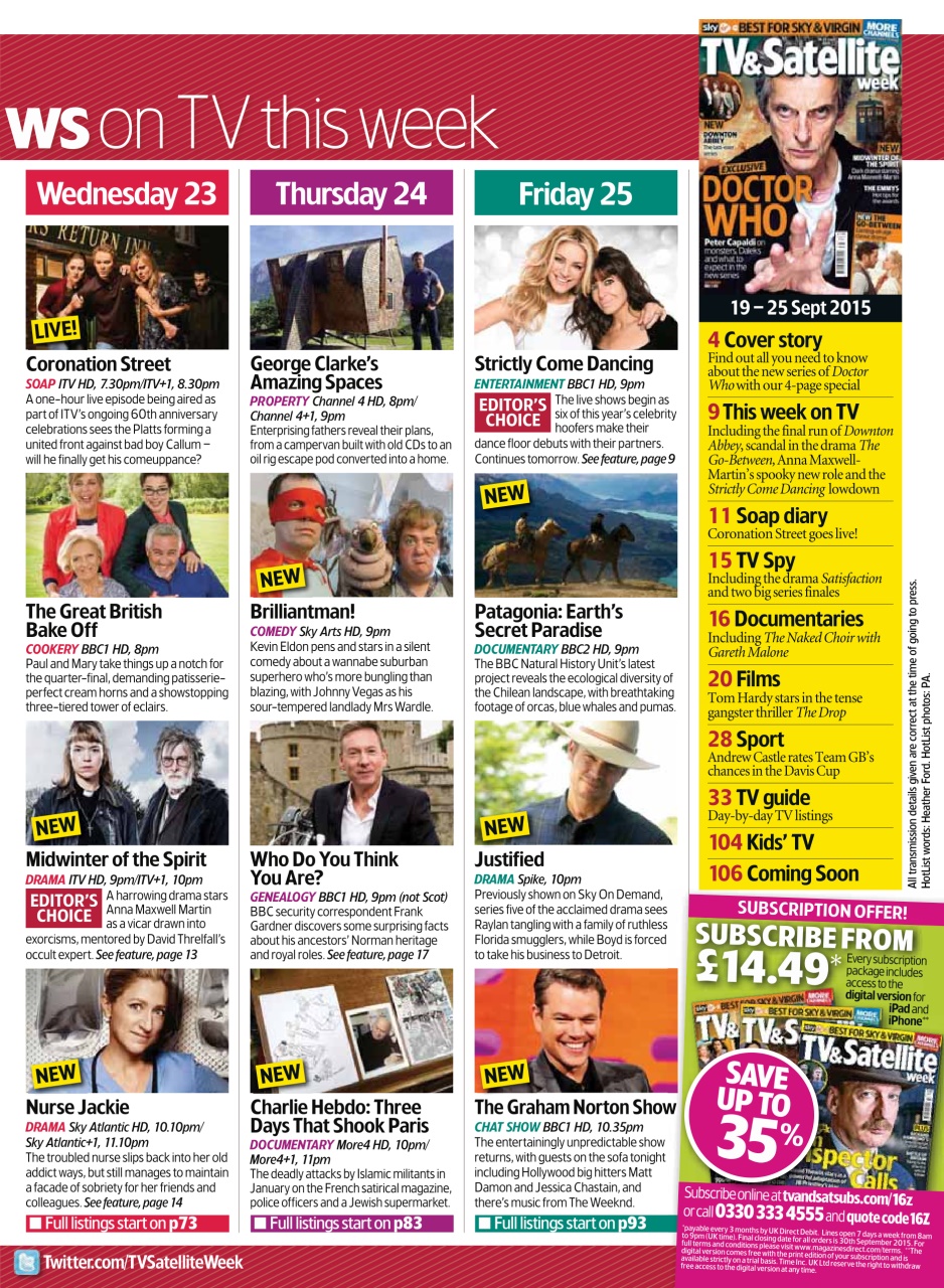 TV & Satellite Week Preview Pages