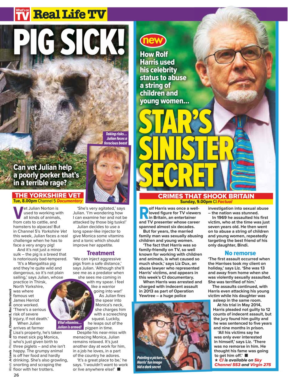 What's on TV Preview Pages