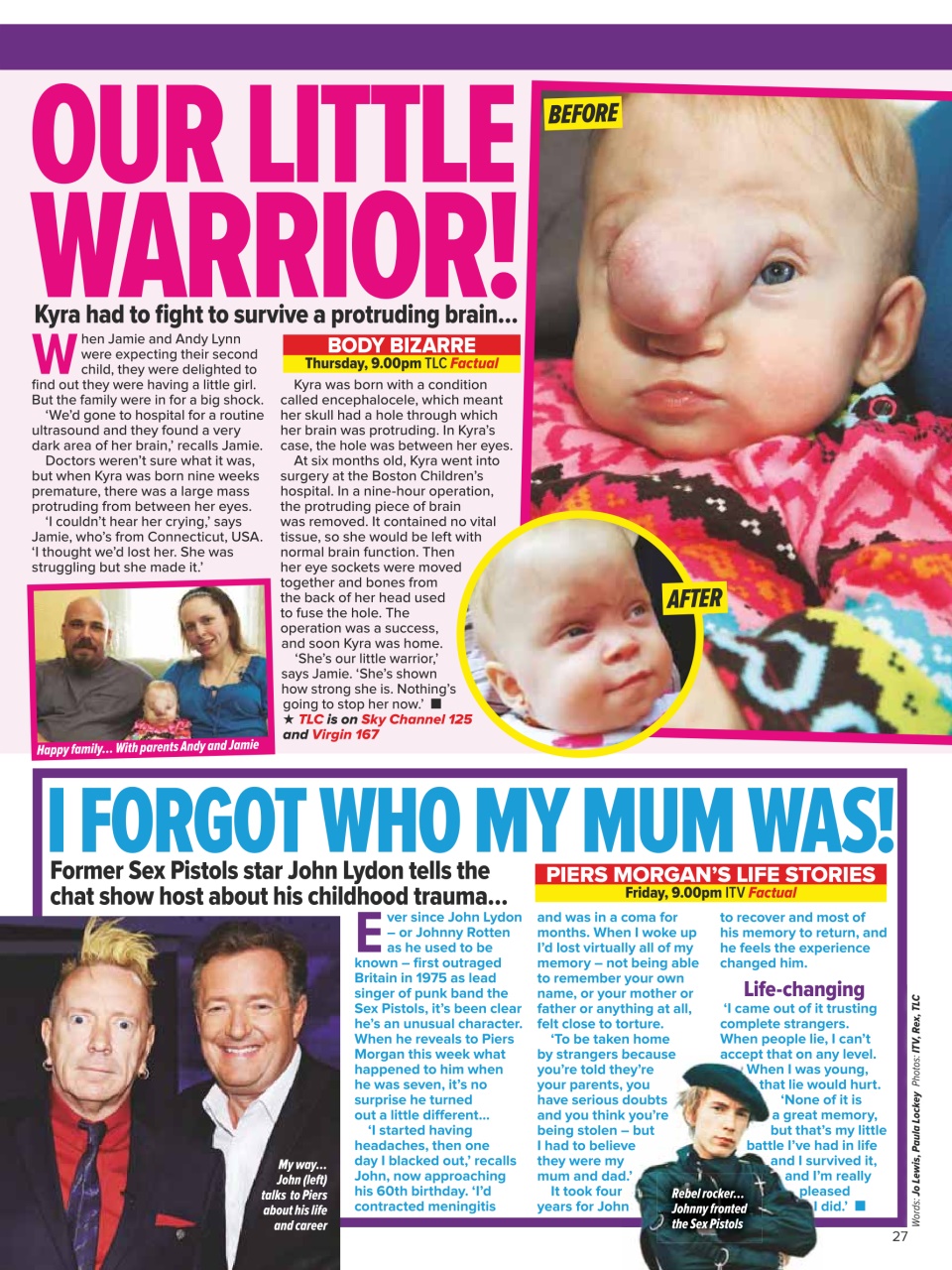 What's on TV Preview Pages