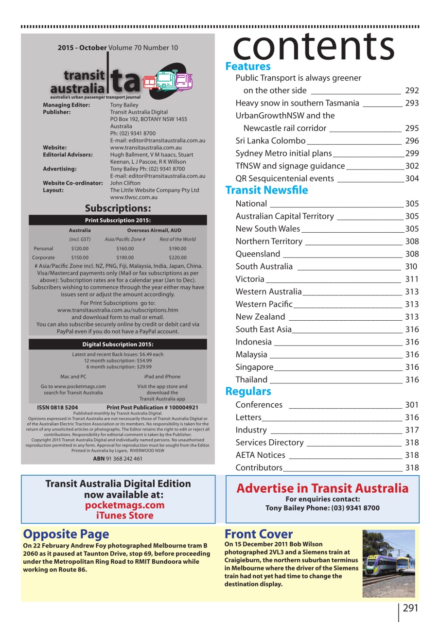 Transit Australia Preview Pages