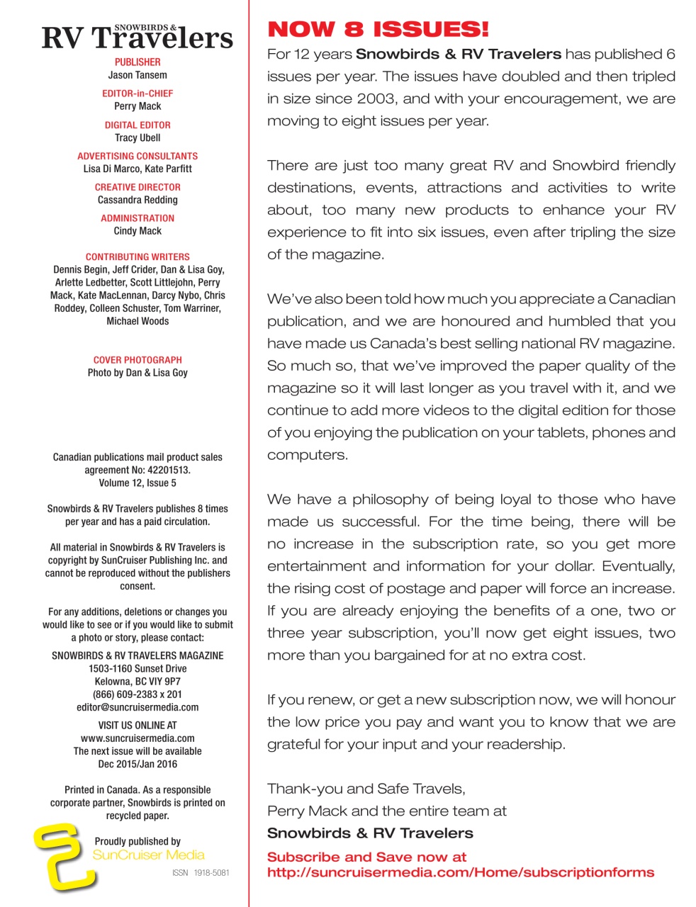 Snowbirds & RV Travelers Preview Pages