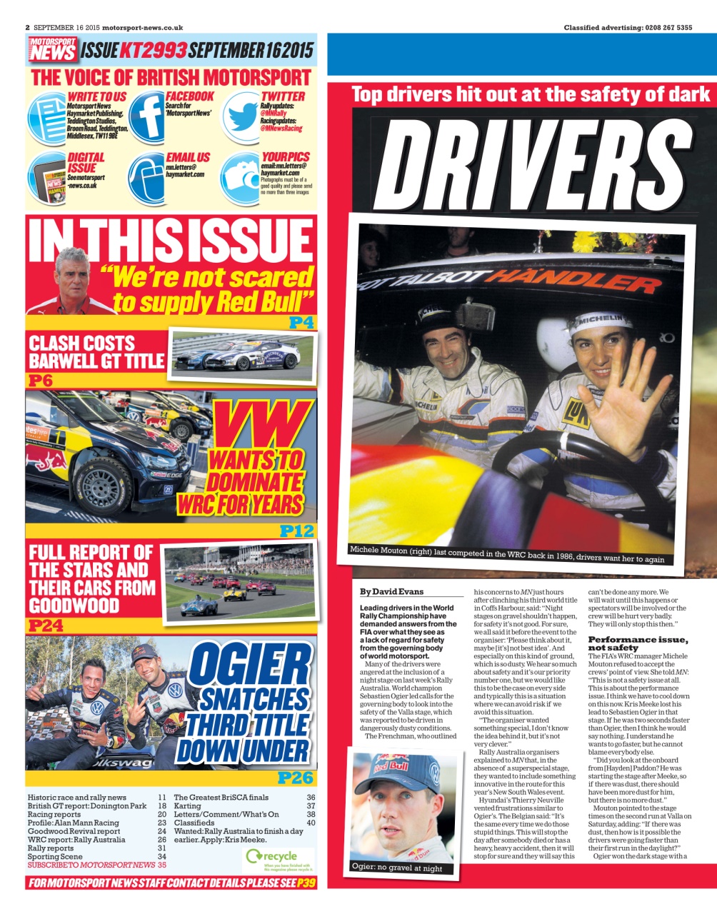 Motorsport News Preview Pages
