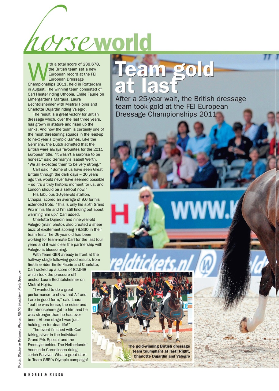 Horse&Rider Magazine - UK equestrian magazine for Horse and Rider Preview Pages