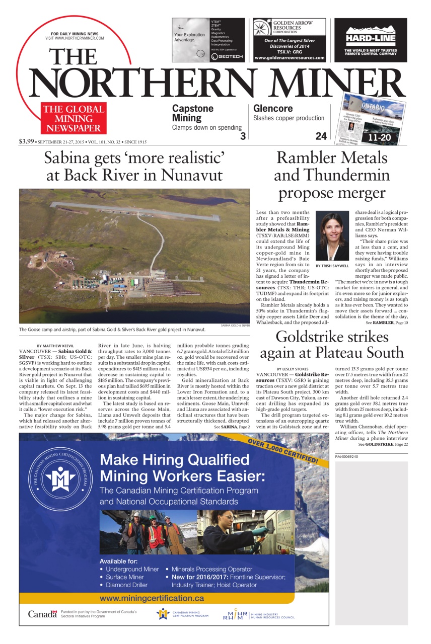 The Northern Miner Preview Pages