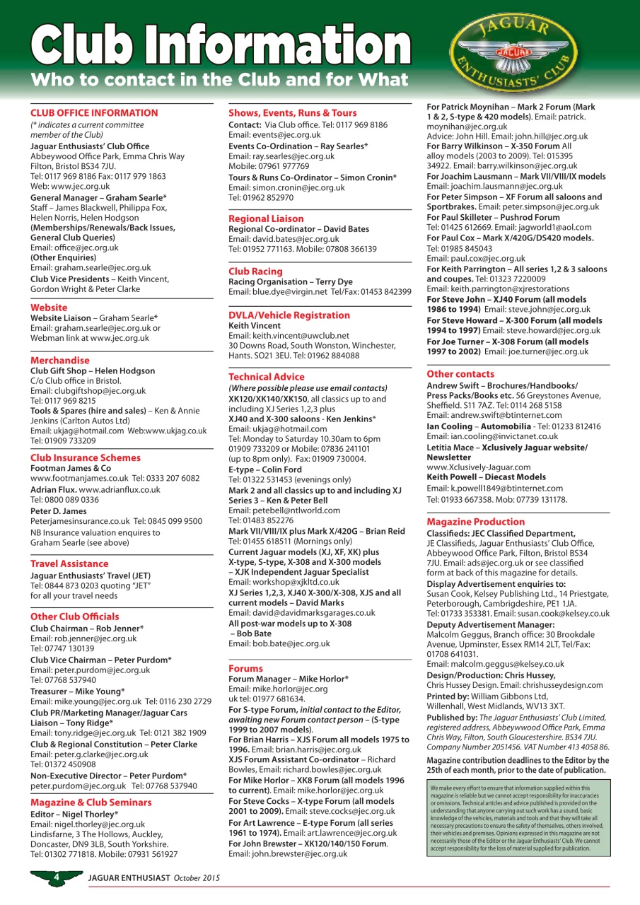 Jaguar Enthusiast Preview Pages