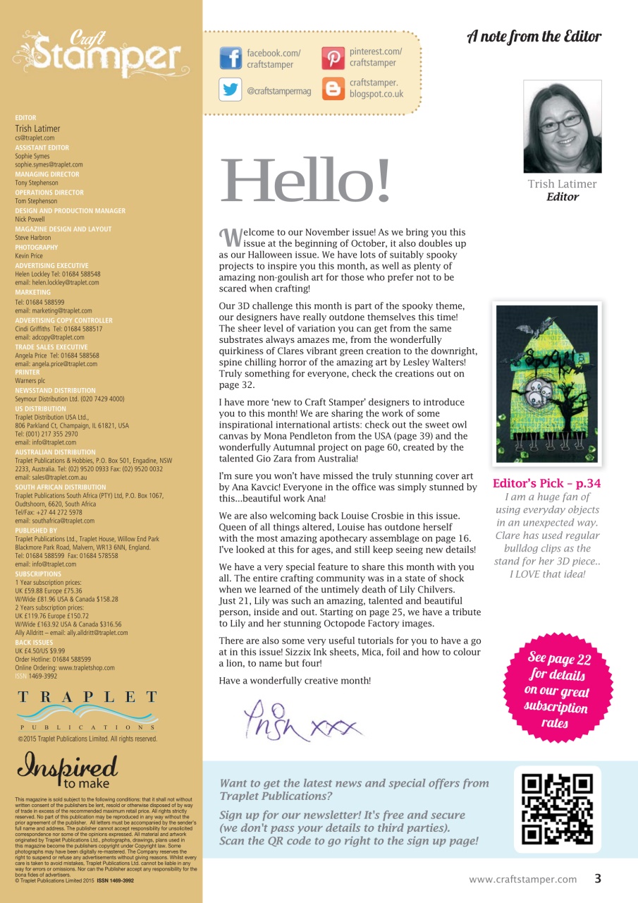 Craft Stamper Preview Pages