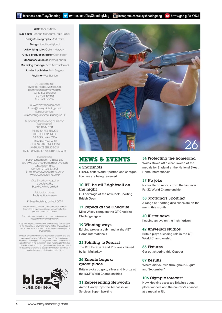 Clay Shooting Preview Pages