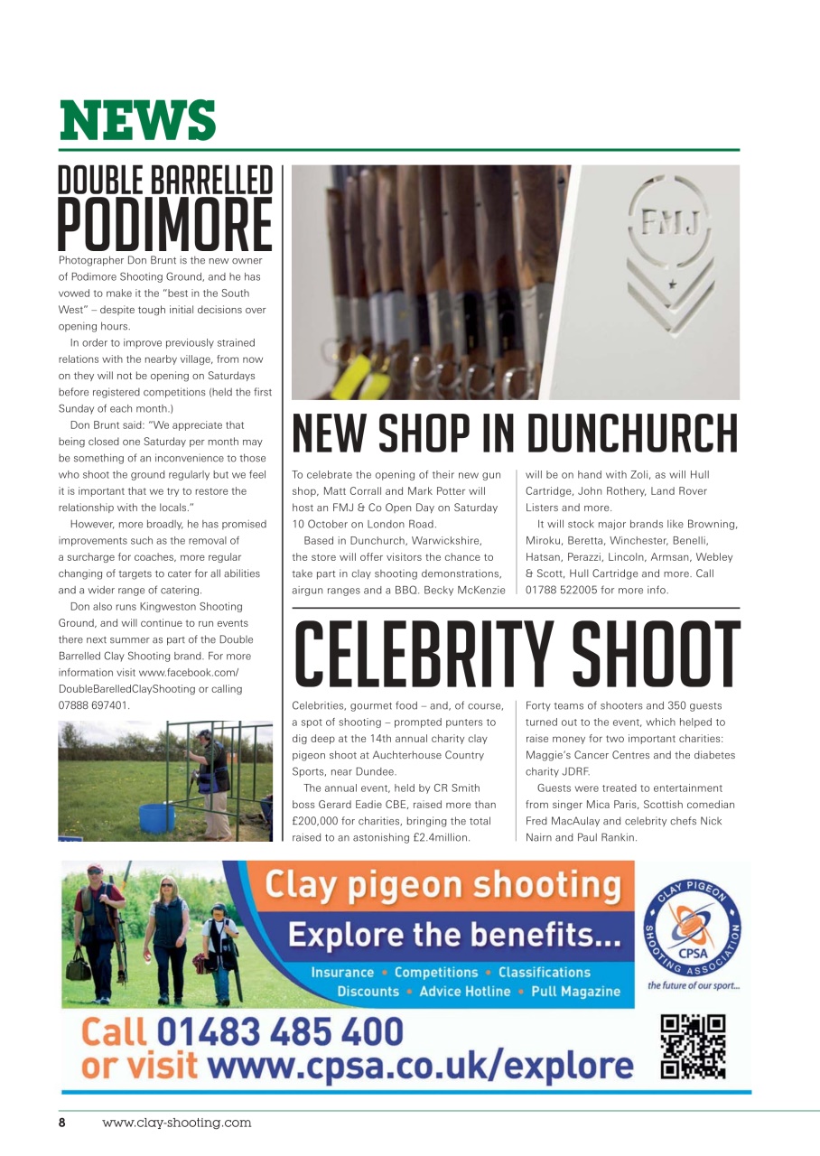 Clay Shooting Preview Pages