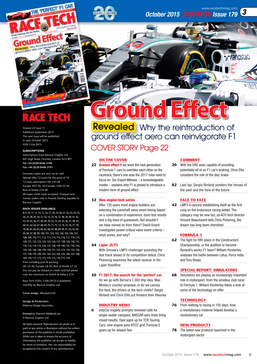 Race Tech Preview Pages