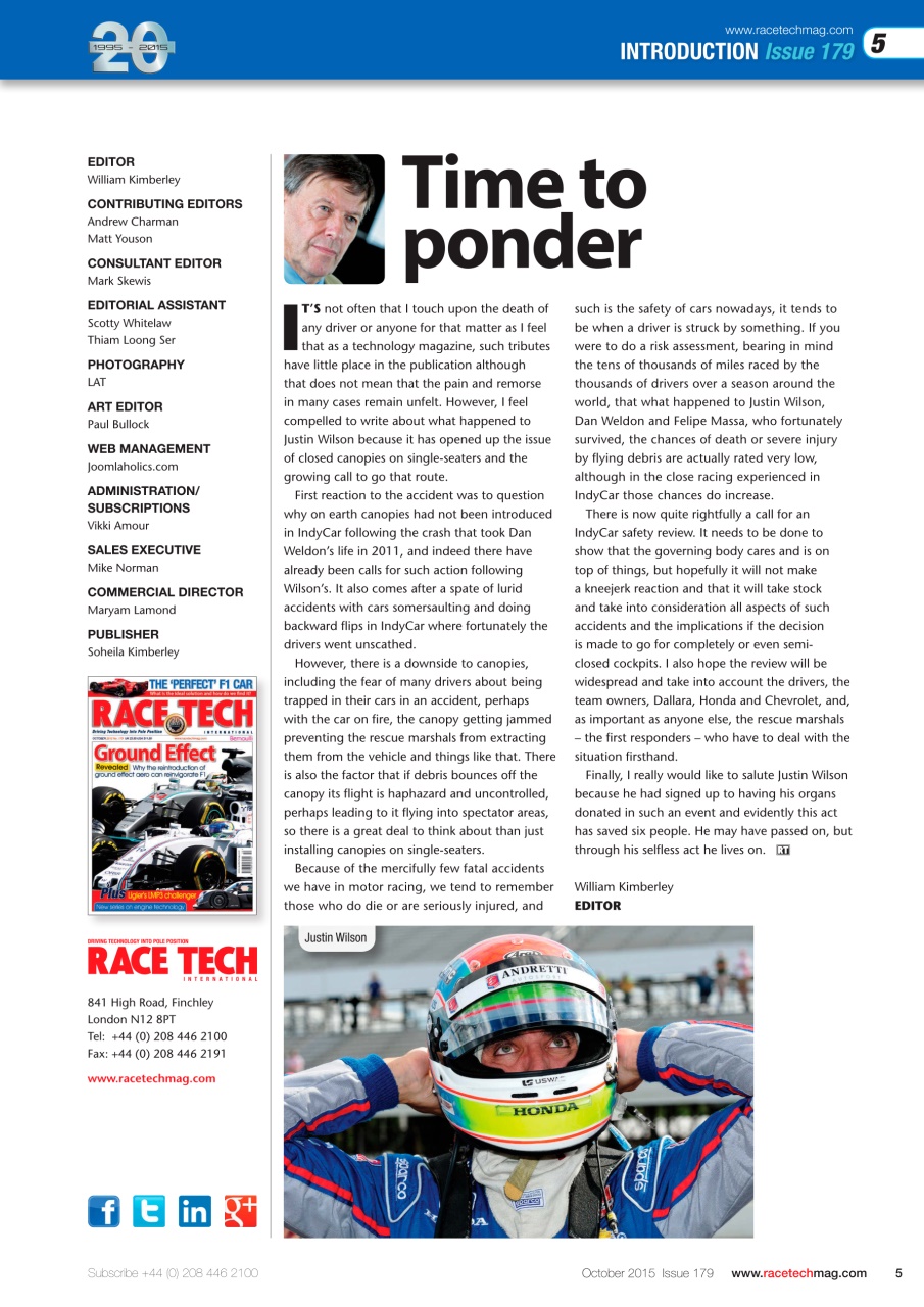 Race Tech Preview Pages